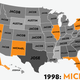 Illustration for article titled Map: Six Decades of the Most Popular Names for Boys, State-by-State